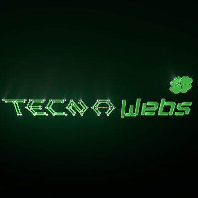 render del logo de Tecnawebs vista inclinada desde arriba